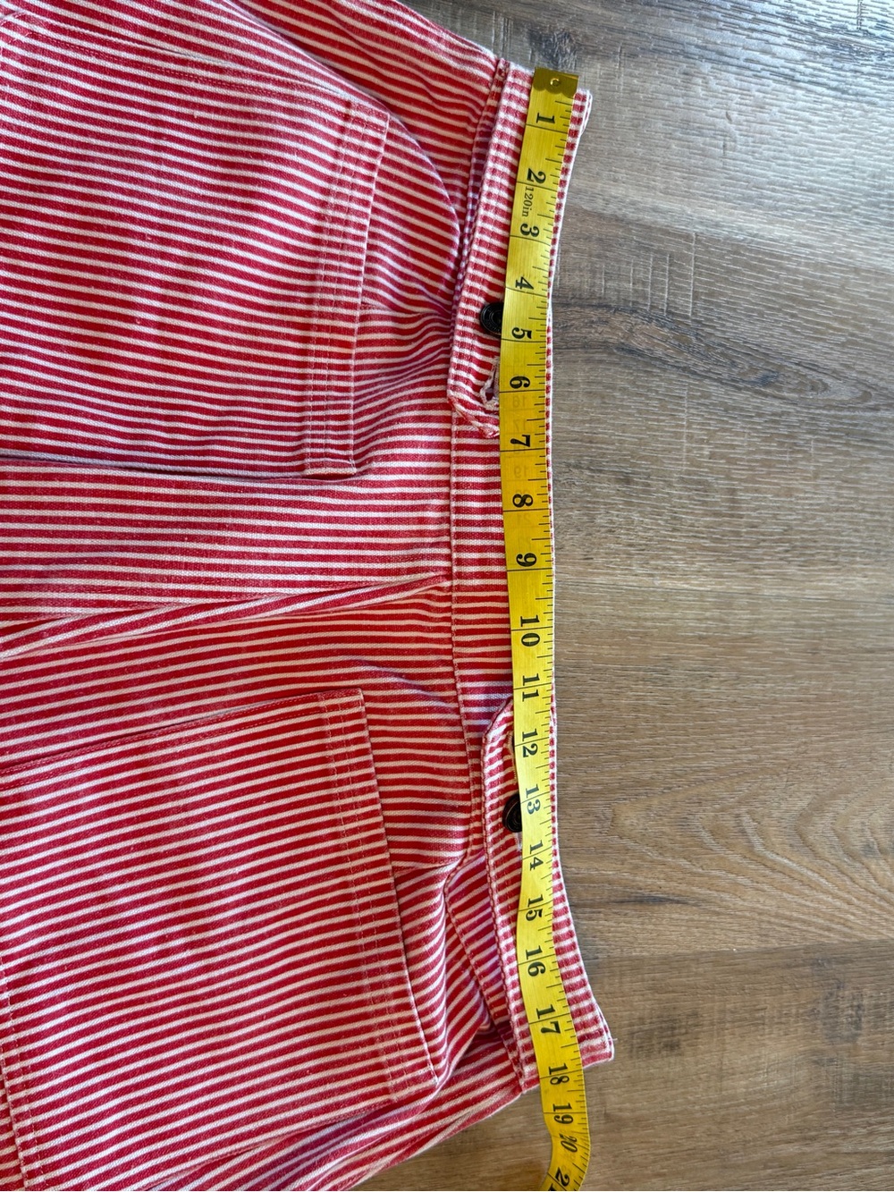 Sonderhaus Daphne Barrel Leg Red Striped Pants Artsy Scandi 100% Cotton XL - Picture 6 of 13